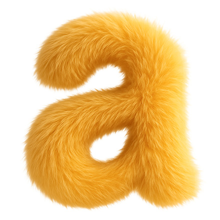 Golden Fluffy Alphabet image for listingator.com