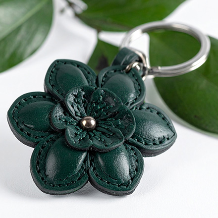Green Floral Key Ring image for listingator.com
